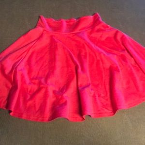 Pink high waisted skater skirt